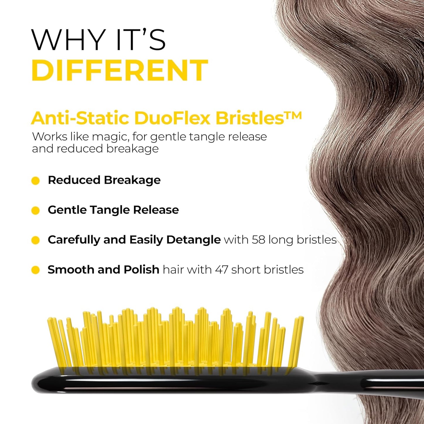 FHI Heat UNbrush Detangling Brush | Pain-Free for All Hair Types | Lightweight & Durable
