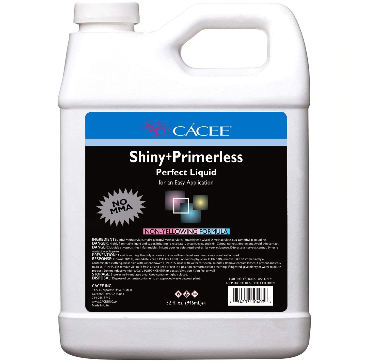 Cacee Shiny + Primerless Acrylic Nail Liquid - Professional Monomer Acrylic Nail Liquid Holder, Compatible With All Powders And