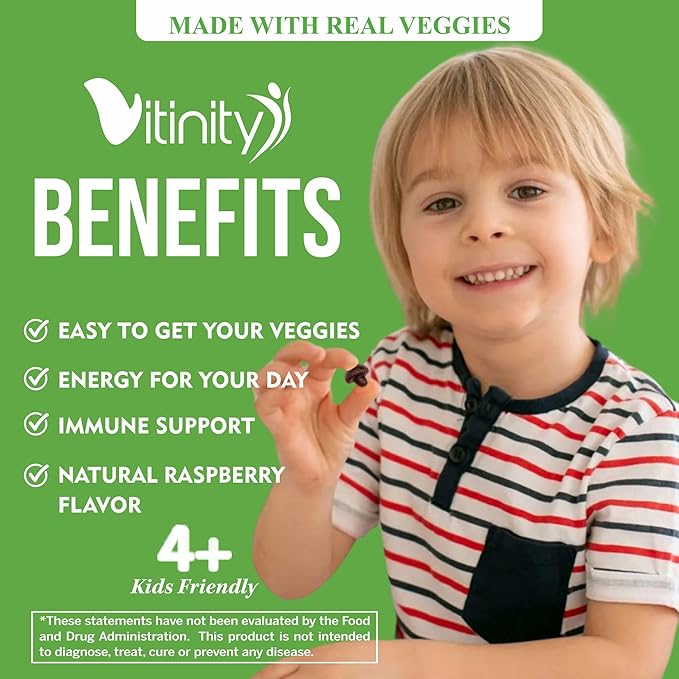 Veggies Supplement-Made with Real Super Veggies Delicious Gummies(120 Chews),30 Veggies,Herbs,Fruit and Vegetable Supplement,Non-GMO,Pectin-Based,Gluten-Free,No More Pills (60 Day)