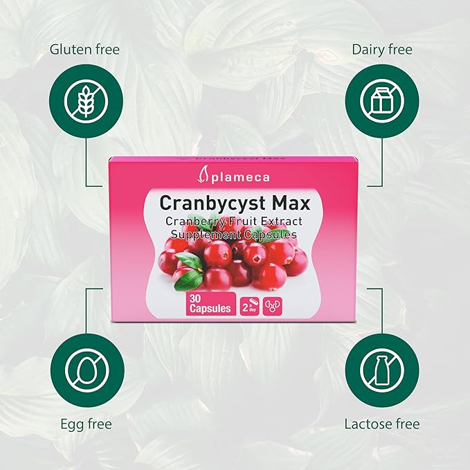 Cranbycyst Max – UTI Treatment for Women – 9 Glasses of Cranberry Juice in 1 Serving – Sugar-Free Cranberry Pills – Urinary Tract Health Support & UTI Protection – 30 CT