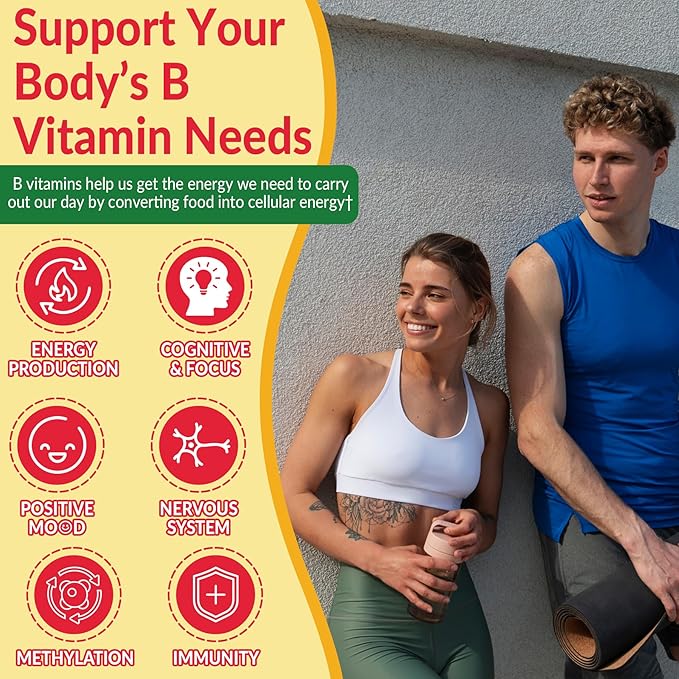 NEVISS Super Vitamin B Complex Gummies with Zinc Magnesium Supplement for Men and Women
