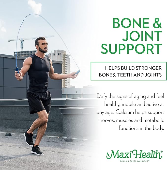 Maxi Health Chewable Calcium Complex - Support Healthy Bones - Vanilla Flavor - 180 Chewies - Kosher