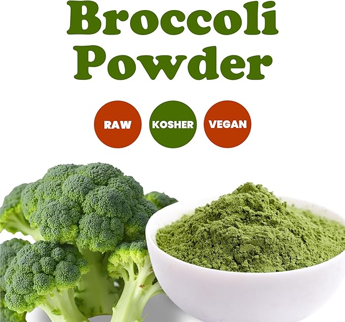 Food to Live Broccoli Powder, 1 Pound – Nutrient-Rich Green Superfood for Smoothies, Shakes and Cooking, High in Fiber, Vitamins and Antioxidants, Vegan, Kosher, Bulk