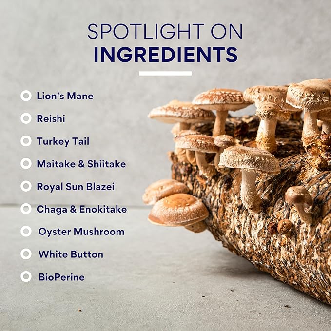 Research Verified Mushroom Complex - Support Immunity, Boost Antioxidants, Improve Cognitive Function - 10 Mushrooms Including Reishi, Maitake, and Shiitake - 360 Capsules - Vegan