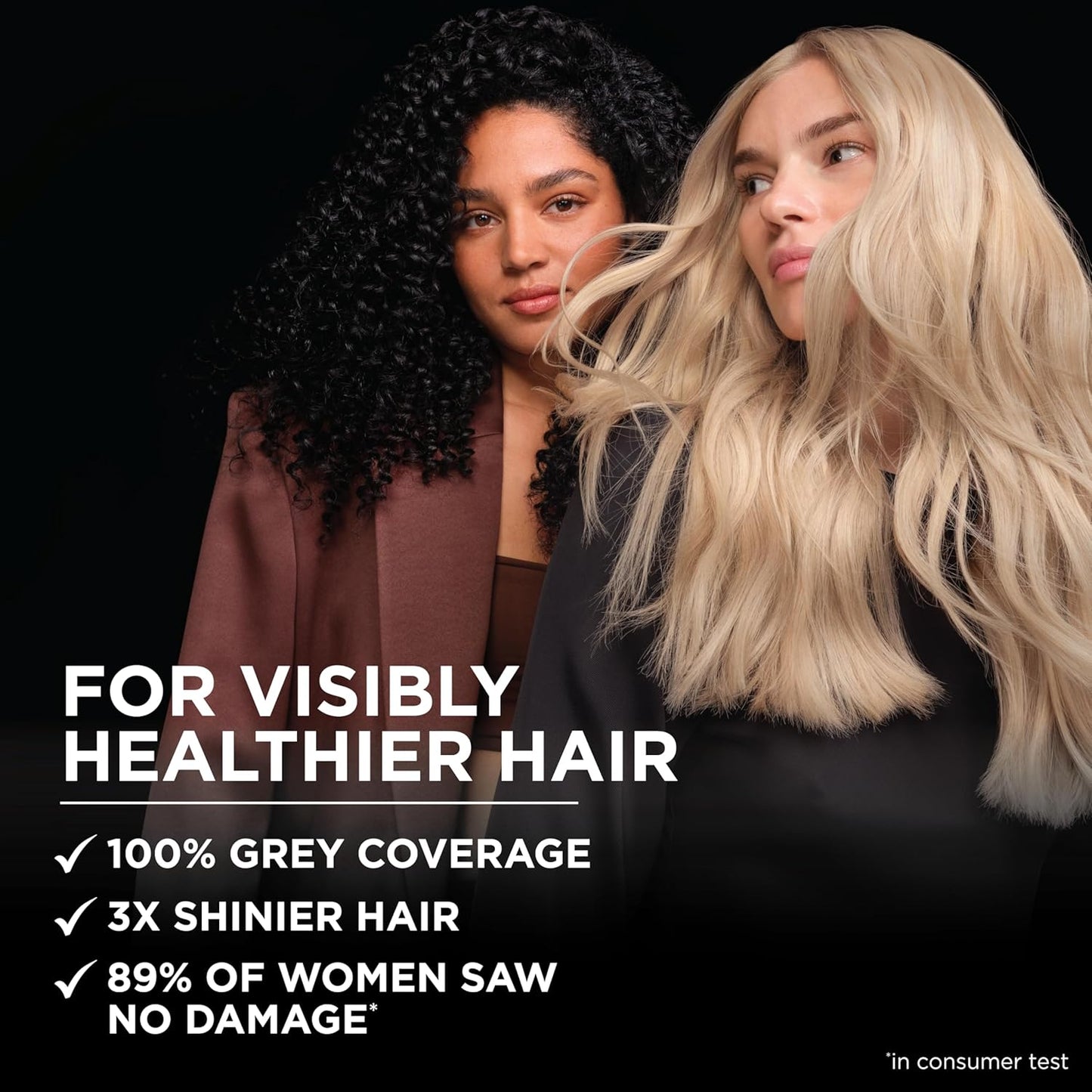 Garnier Hair Color Olia Ammonia-Free Brilliant Color Oil-Rich Permanent Hair Dye, 1.0 Black, 2 Count (Packaging May Vary)