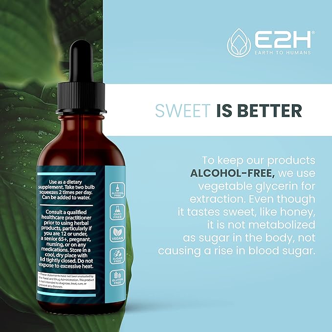 E2H Advanced Immune Defense Supplement - All-Natural Immune Booster - Immune Support Supplements Drops - Contains Holy Basil, Papaya Leaves and Red Banded Polypore - Non-GMO, Vegan (2 Bottles)