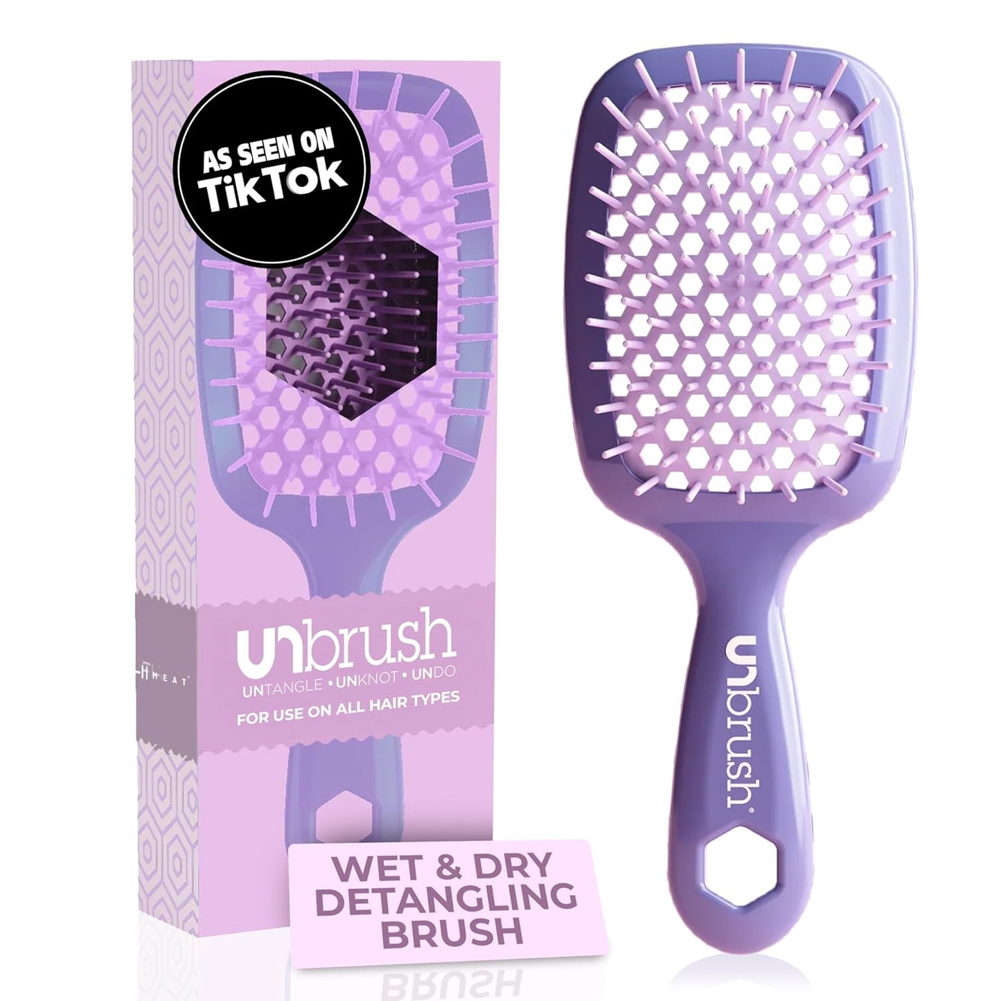 FHI Heat UNbrush Detangling Brush | Pain-Free for All Hair Types | Lightweight & Durable