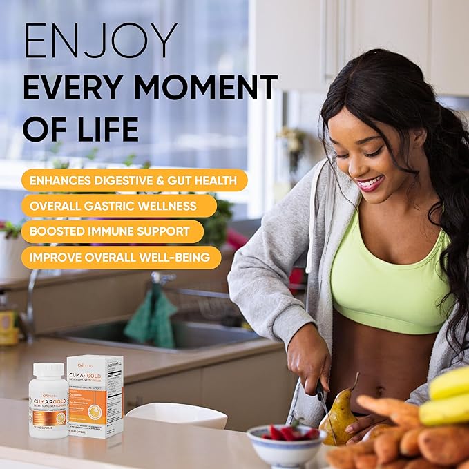 Cumargold 570mg Curcuminoids Turmeric Curcumin Supplement with Piperine, Licorice Root & Aloe Vera - High Potency Natural Wellness Capsules (120 Count)