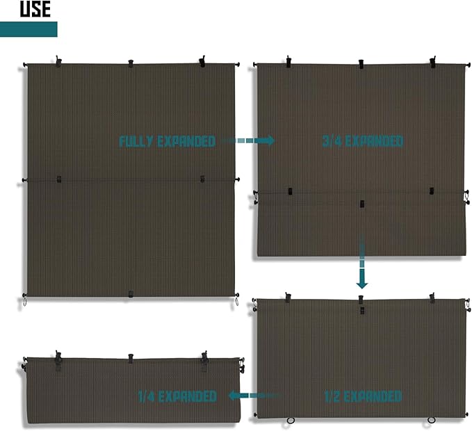 Bynbbur 8'W x 7'H Outdoor Patio Shades Foldable Roller Blinds, 220 GSM Sun Shade Roll Up Porch Screens Exterior Shade Cloth for Deck Pergola Backyard, Brown