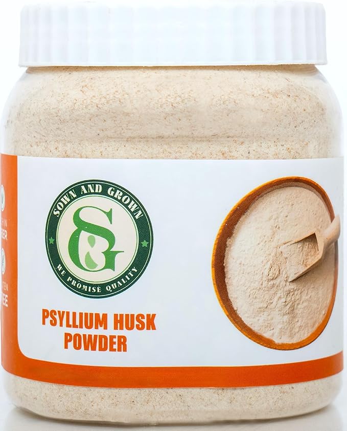 Sown and Grown Psyllium Husk Powder- 12oz | Psyllium Husk Powder for Baking | Cleanse Your Digestive System | Finely Ground Powder | Ideal for Keto Baking | Non-GMO