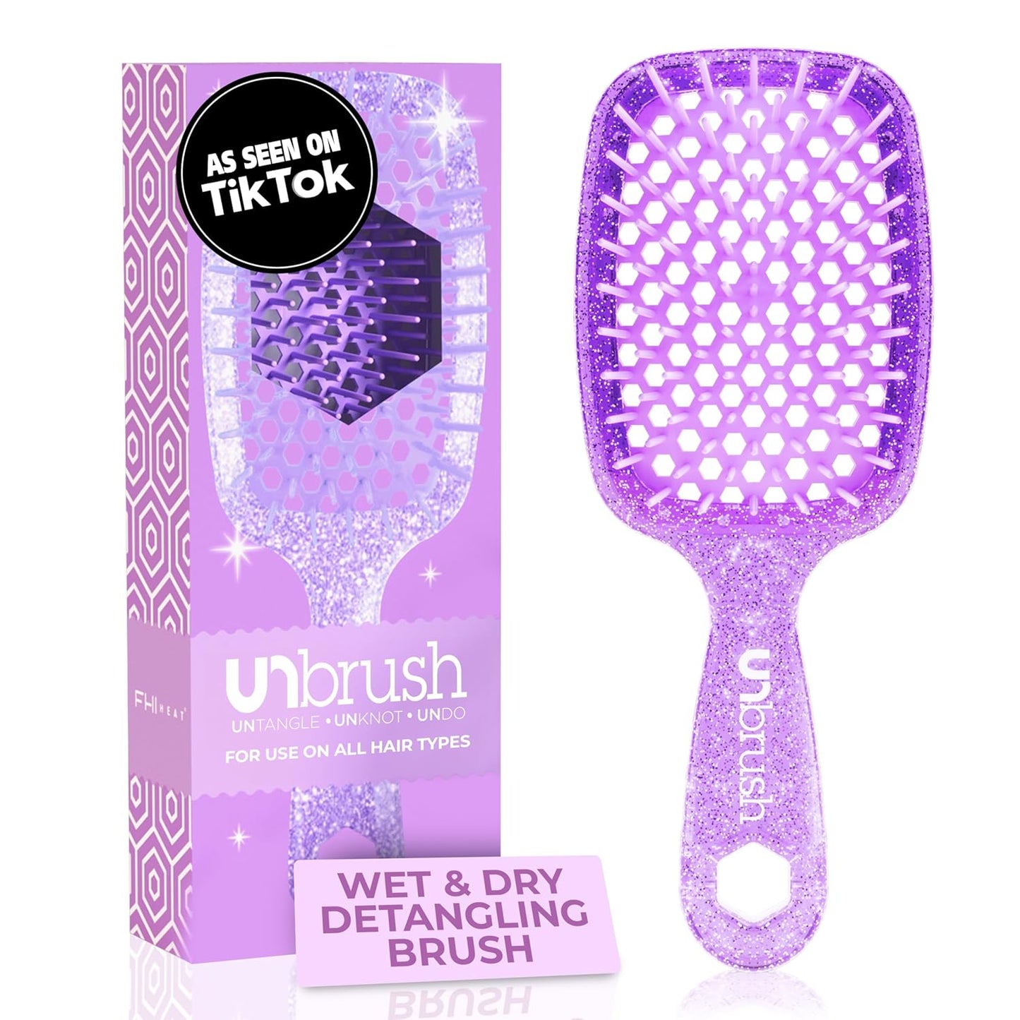 FHI Heat UNbrush Detangling Brush | Pain-Free for Wet & Dry Hair Types