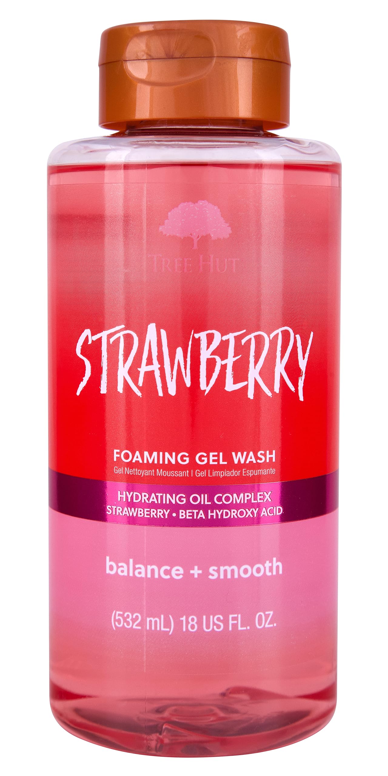 Tree Hut Strawberry Balance & Smooth Foaming Gel Wash, 18 Oz
