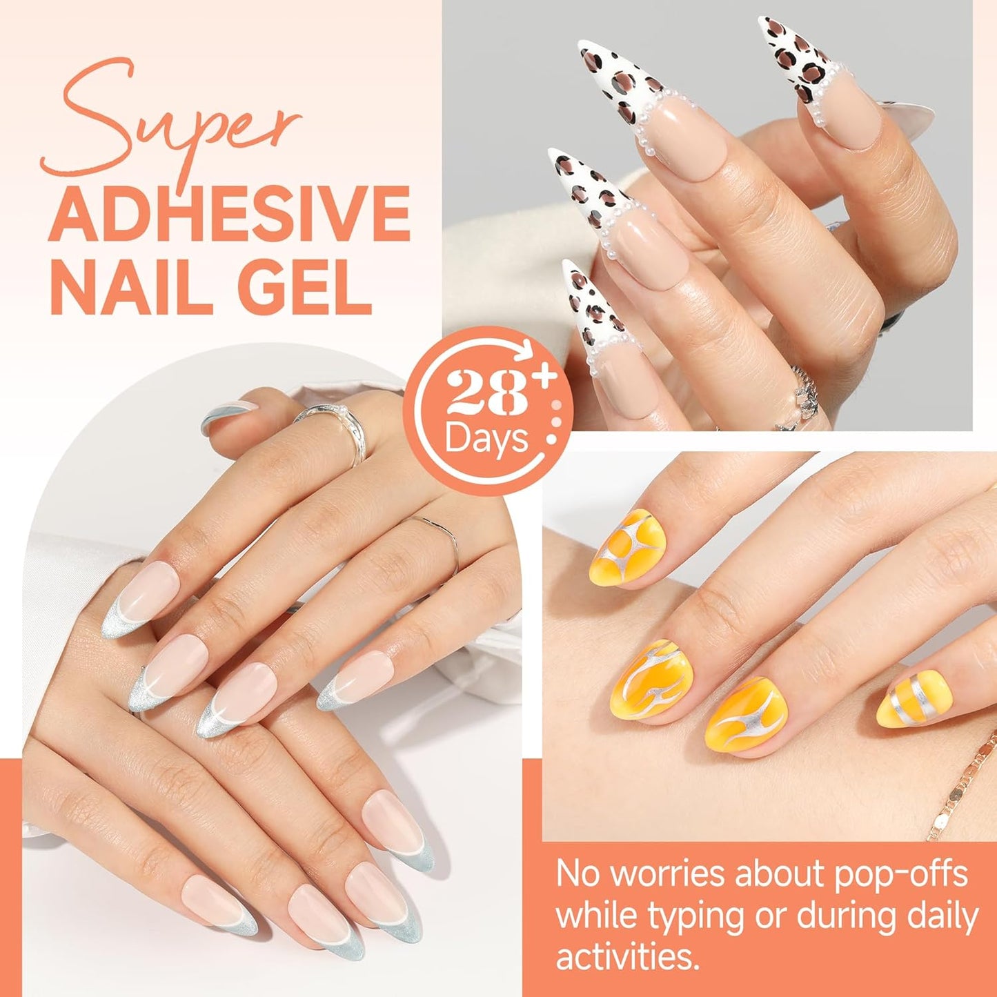 Extra Short Square Fake Nails | 216pcs Gel Tips | Full Cover Acrylic for DIY