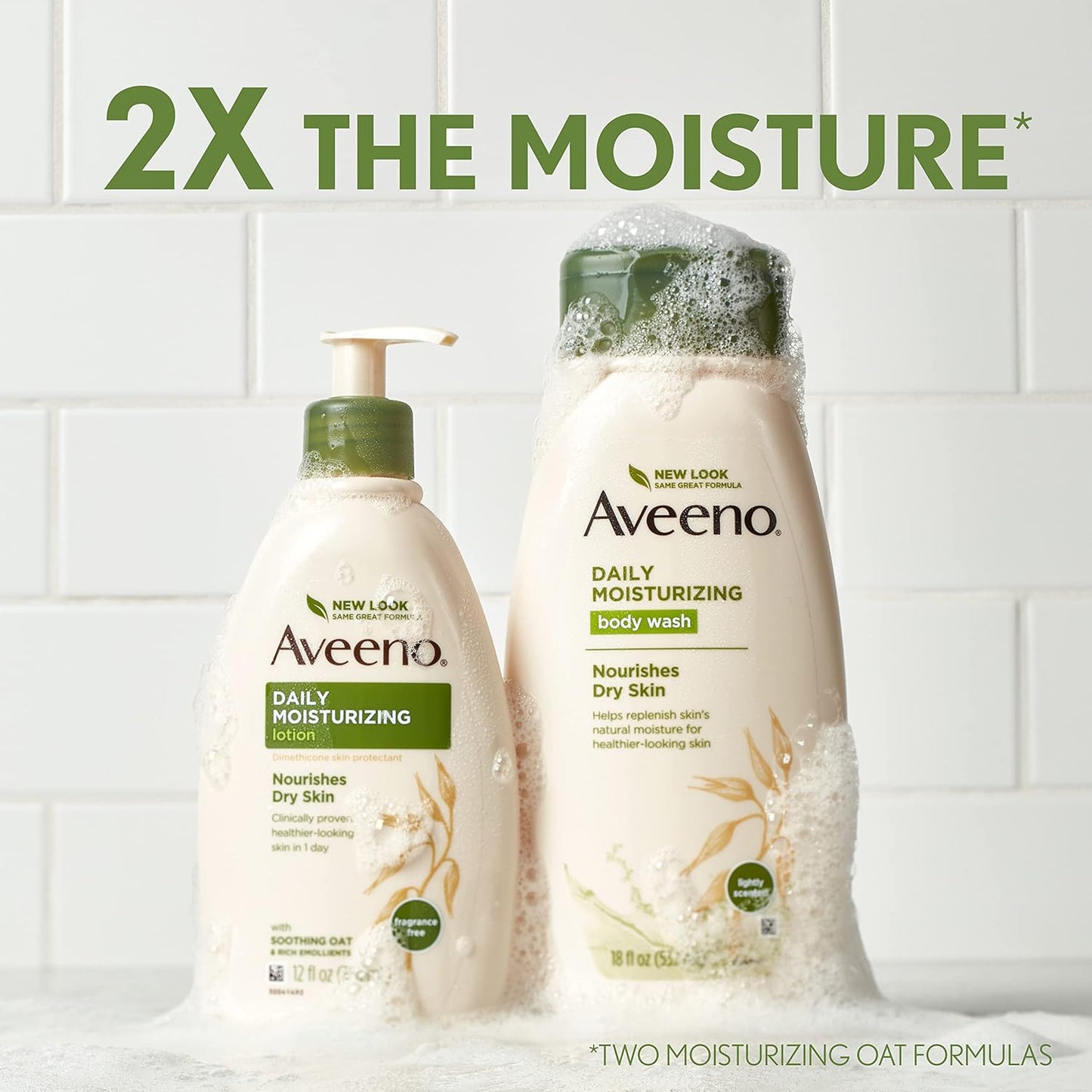 Aveeno Daily Moisturizing Lotion | 2-Pack | 20 Fl Oz Pump | Hydrating