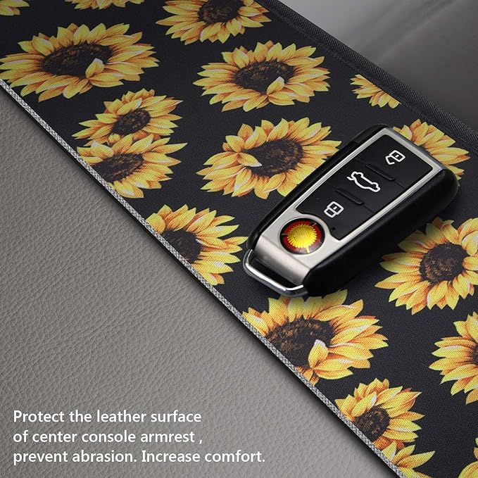 JEOCODY Blue Camo Hunting Car Armrest Pad Soft Center Console Arm Rest Mat Cover Universal Fit Soft Comfort Center Console Armrest Cushion for Car Interior Accessories Decoration
