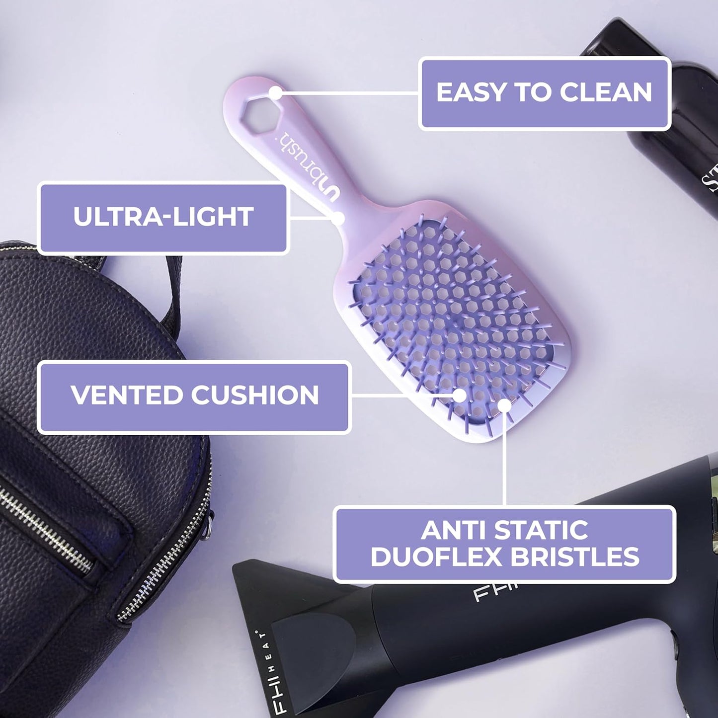 FHI Heat UNbrush Detangling Brush | Pain-Free Brushing for All Hair Types