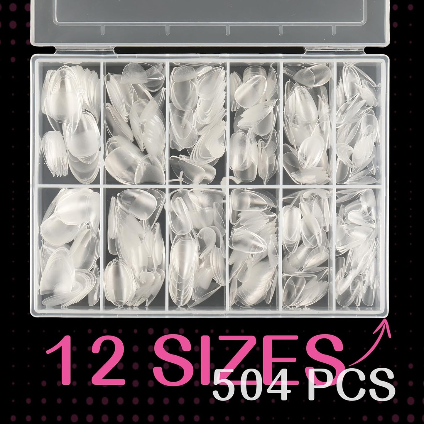 UNA GELLA Square Toe Nail Tips | 504 Pcs Soft Gel Full Cover | DIY Pedicure