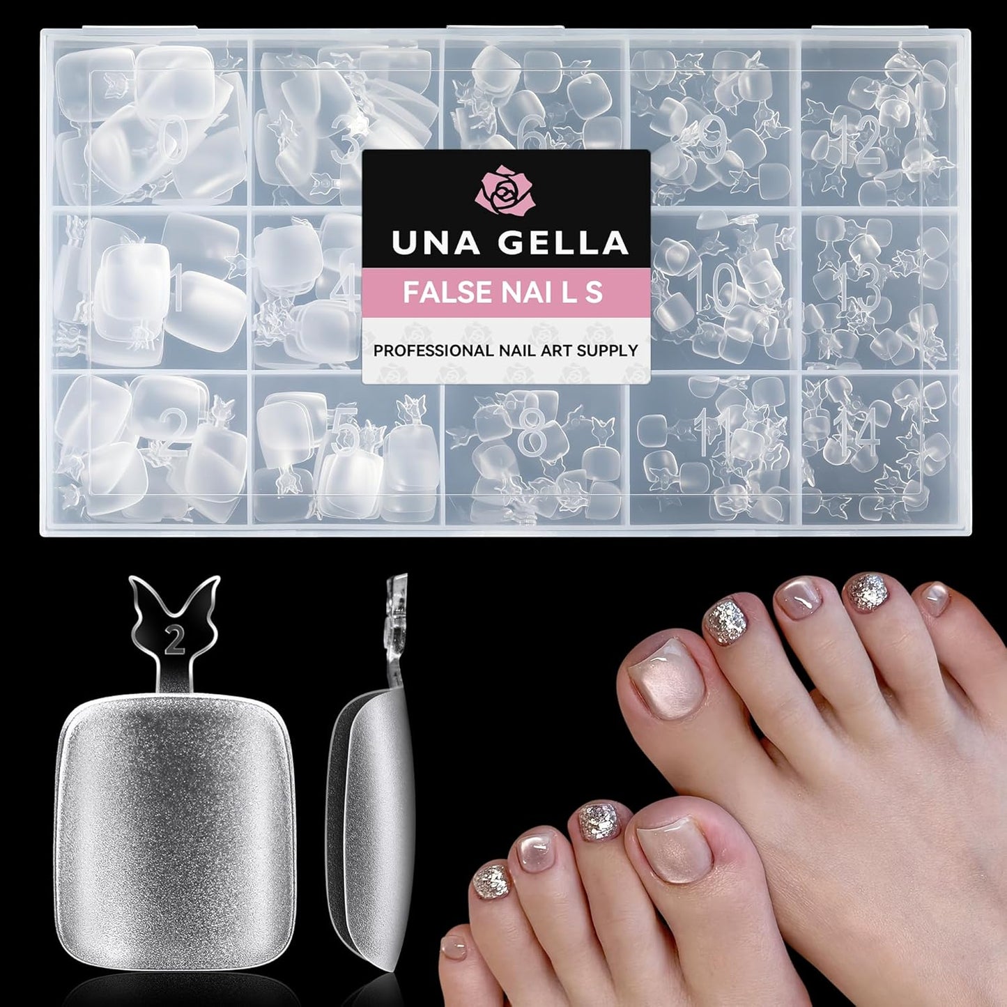 Extra Short Square Fake Nails | 216pcs Gel Tips | Full Cover Acrylic for DIY