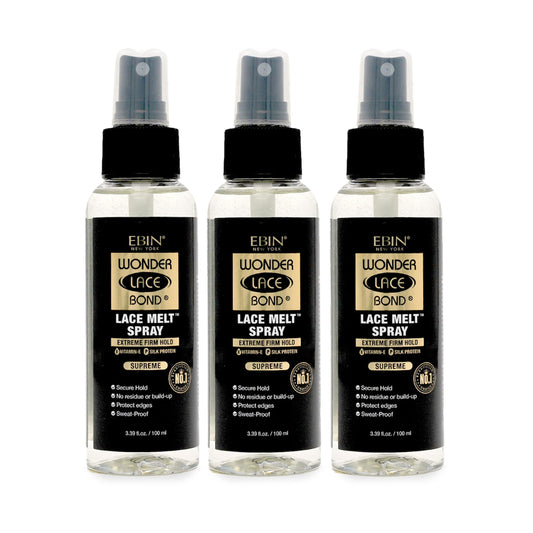 Ebin New York Wonder Lace Bond Lace Melt Spray - Extreme Firm Hold (Supreme) | Flawless,Natural, And Seamleass Finish, No Reside