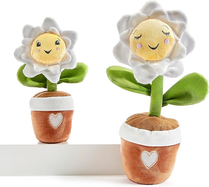 Hug Feel The Love Soil Mates – Daisy – Plush Plant Home Decor, Plush Shelf Decor, Cute Home Decor, Lil’ Seedlings Plush Toy, Thoughtful Message, 10 inches