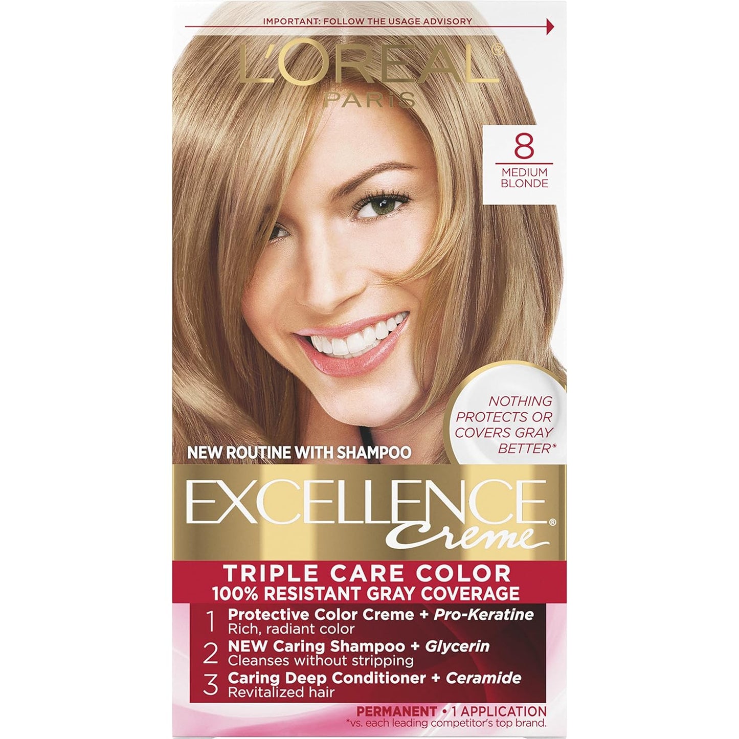 L'Oreal Paris Excellence Crème 9A Light Ash Blonde Hair Color | Gray Coverage, 8 Weeks