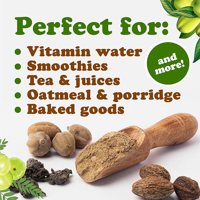 Food to Live Organic Triphala Powder, 20 Pounds – Natural Detox, Blend from Fruits Amalaki, Haritaki and Bibhitaki, Non-GMO, Perfect for Tea and Smoothies, Vegan, Kosher, Bulk