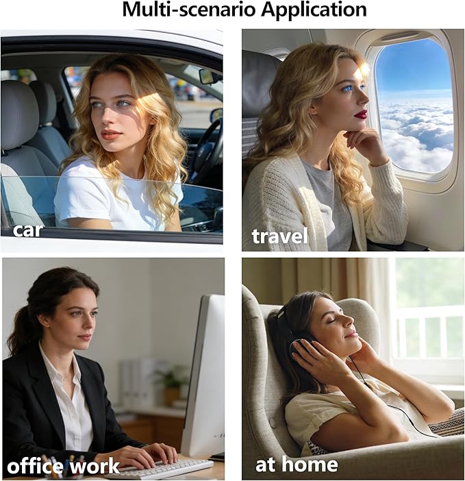 Car Headrest Leather Memory Foam Neck Pillow for Driving with Leather Soft Comfortable Seat Head Pillow Cushion / Car Neck Pillow SUV Sedan Relieving Neck Stiffness Seat Neck Support Pillow Black 2PC