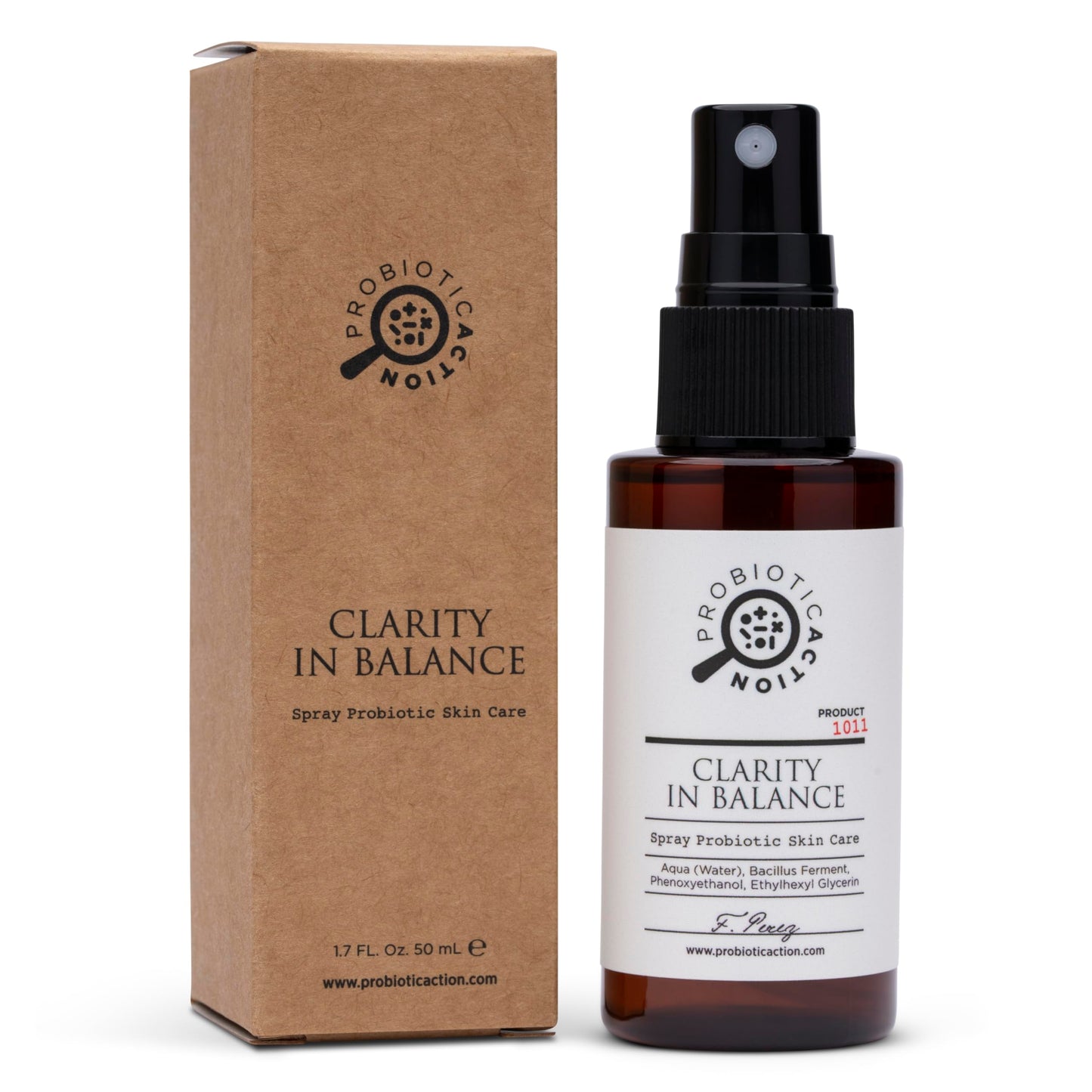 Probiotic Action Clarity in Balance. Science-backed bacteria combat acne, rosacea, and eczema risk