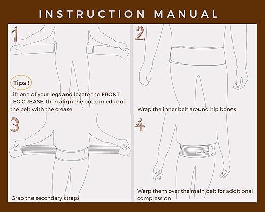 Sacroiliac Hip Belt for Women and Men That Alleviates Sciatic, Pelvic, Lower Back, Leg and Sacral Nerve Pain Caused by Si Joint Dysfunction| Trochanter Brace (Plus, Black)