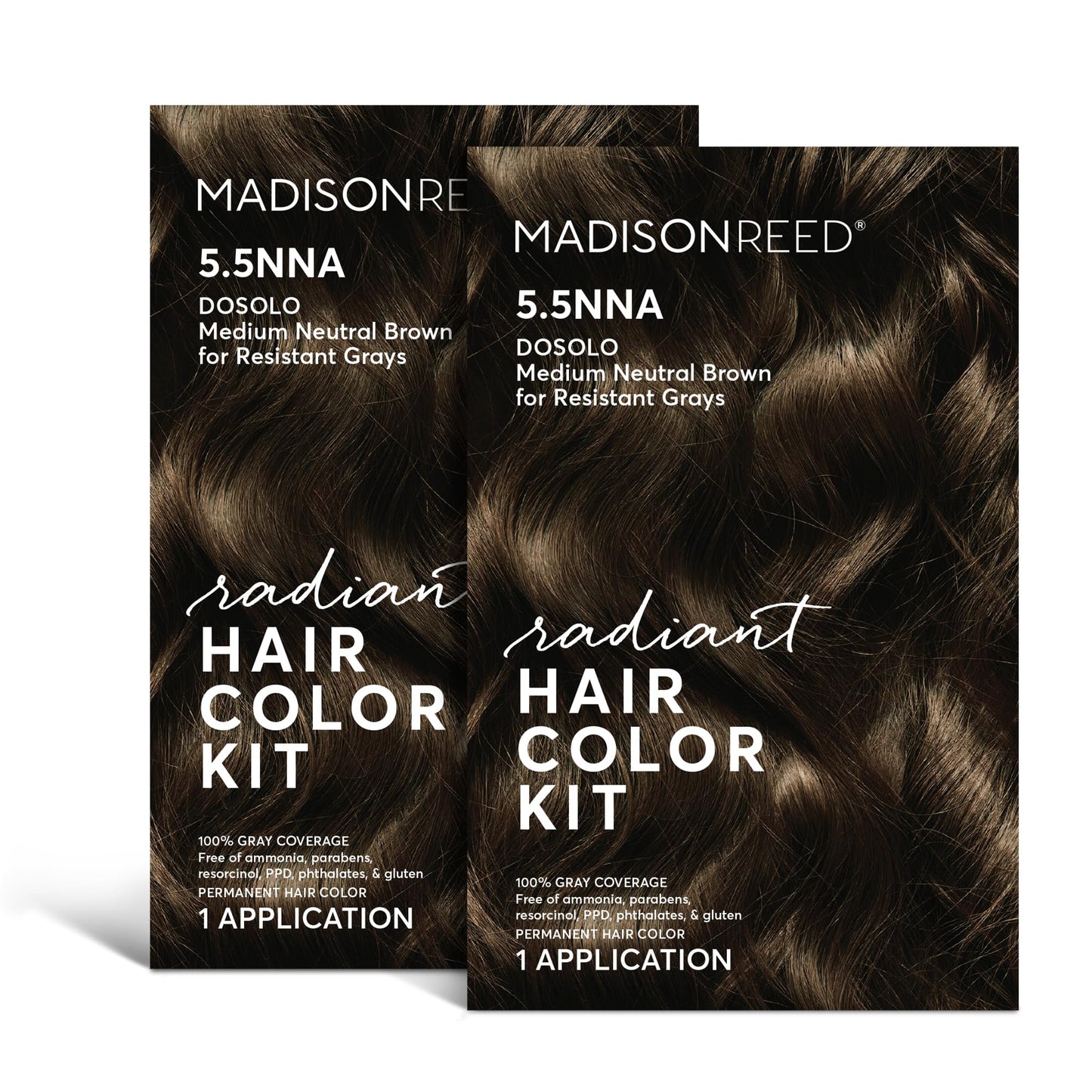 Madison Reed Radiant Hair Color Kit, Medium Neutral Brown For 100% Gray Coverage Of Resistant Gray Hair, Ammonia-Free, 5.5Nna Do