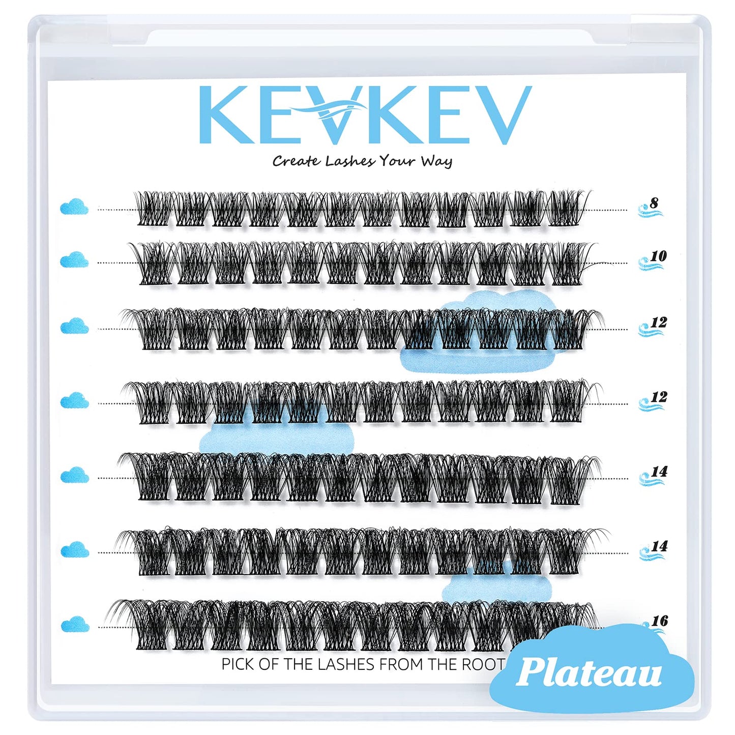 Lash Clusters 84 Pcs Cluster Lashes Eyelash Clusters Diy Cluster Eyelash Extensions Individual Lashes Thin Band & Soft(Plateau,C