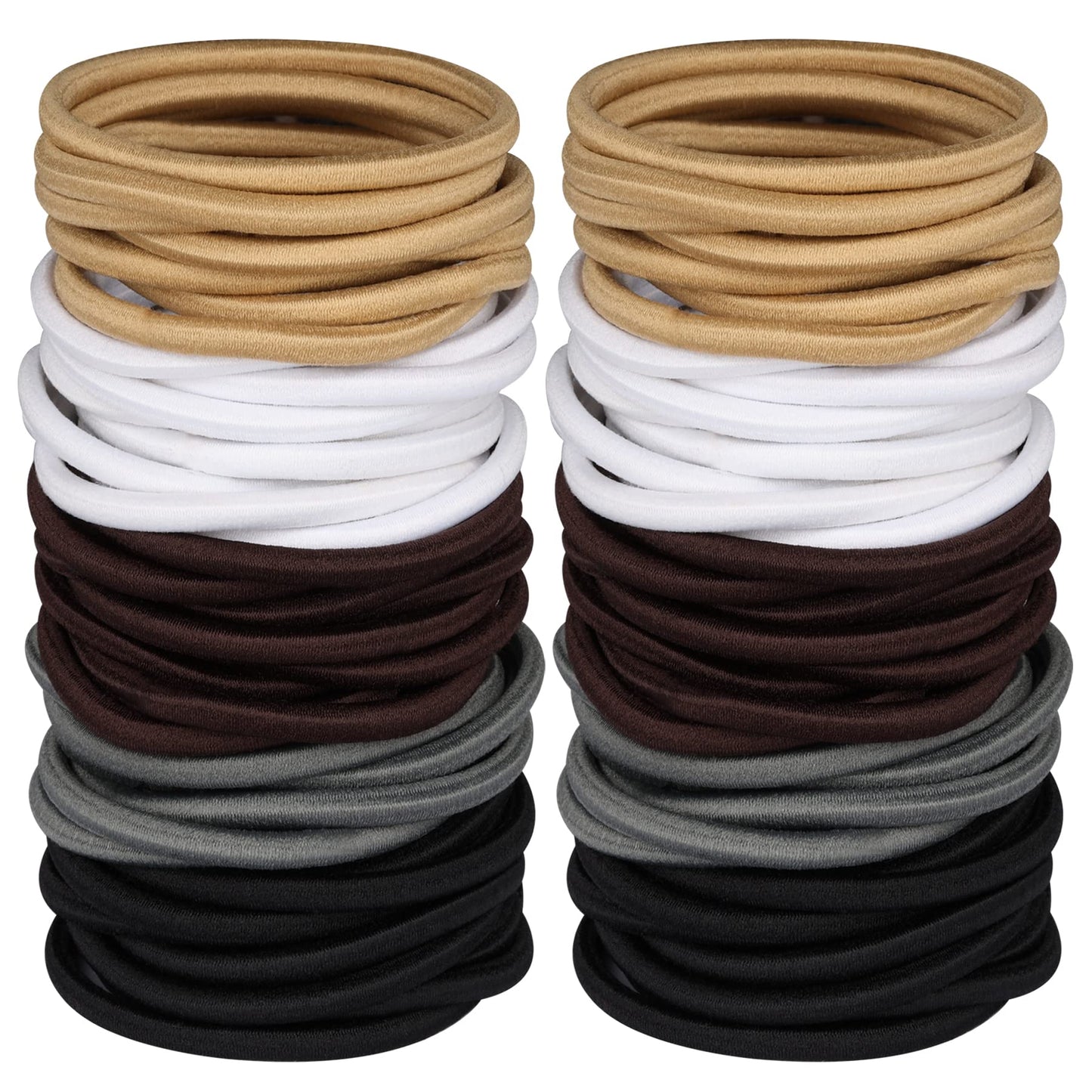120 Pcs Neutral Colors Elastic Hair Tie, 4Mm Ponytail Holders For Medium To Thick Hair No Damage Hair Accessories For Men, Women