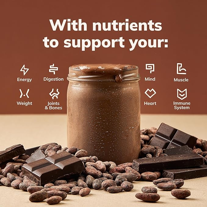 Ka’Chava All-In-One Nutrition Shake Blend, Chocolate, 15 Servings, 85+ Superfoods & Nutrients, Meal Replacement, Greens Plant-Based Superfood Powder Protein Drink, Digestive Enzymes & Probiotics, Vegan Dairy Gluten Free