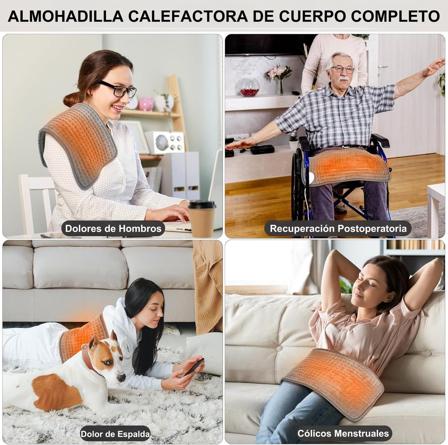 Large Heating Pad,TOPSOSO 20"x40" Extra Large Heating Pad for Back Pain Relief Electric Heating for Period Cramps Shoulders Pain Relief Moist/Dry Heat 10 Heat Setting Auto Shut Off Gift for Women Men