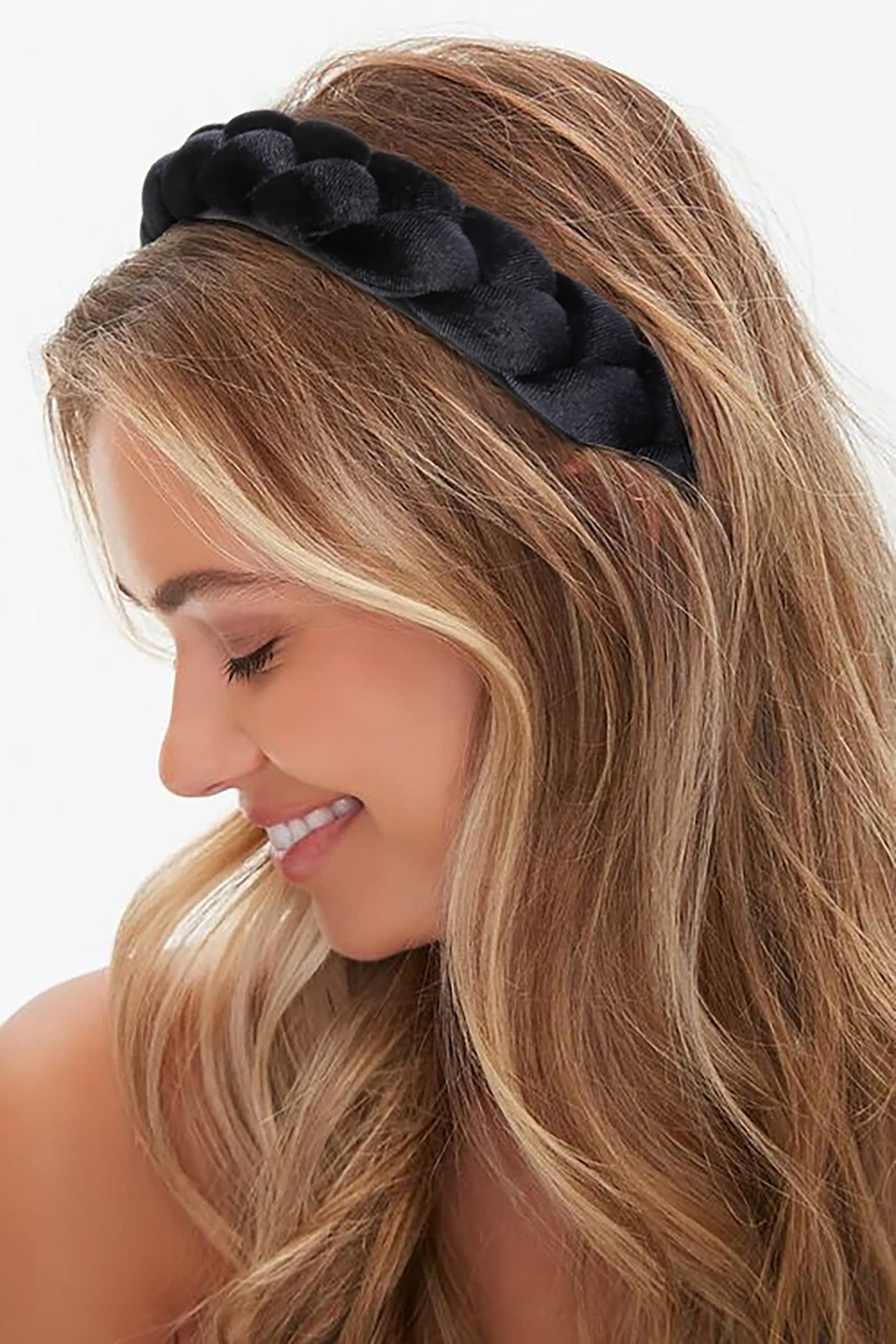 Wovowovo Headbands For Women, Non-Slip Soft Solid Thick Wide Solid Color Girls Hair Hoop Velvet Braided Headband'S Cute Hair Acc