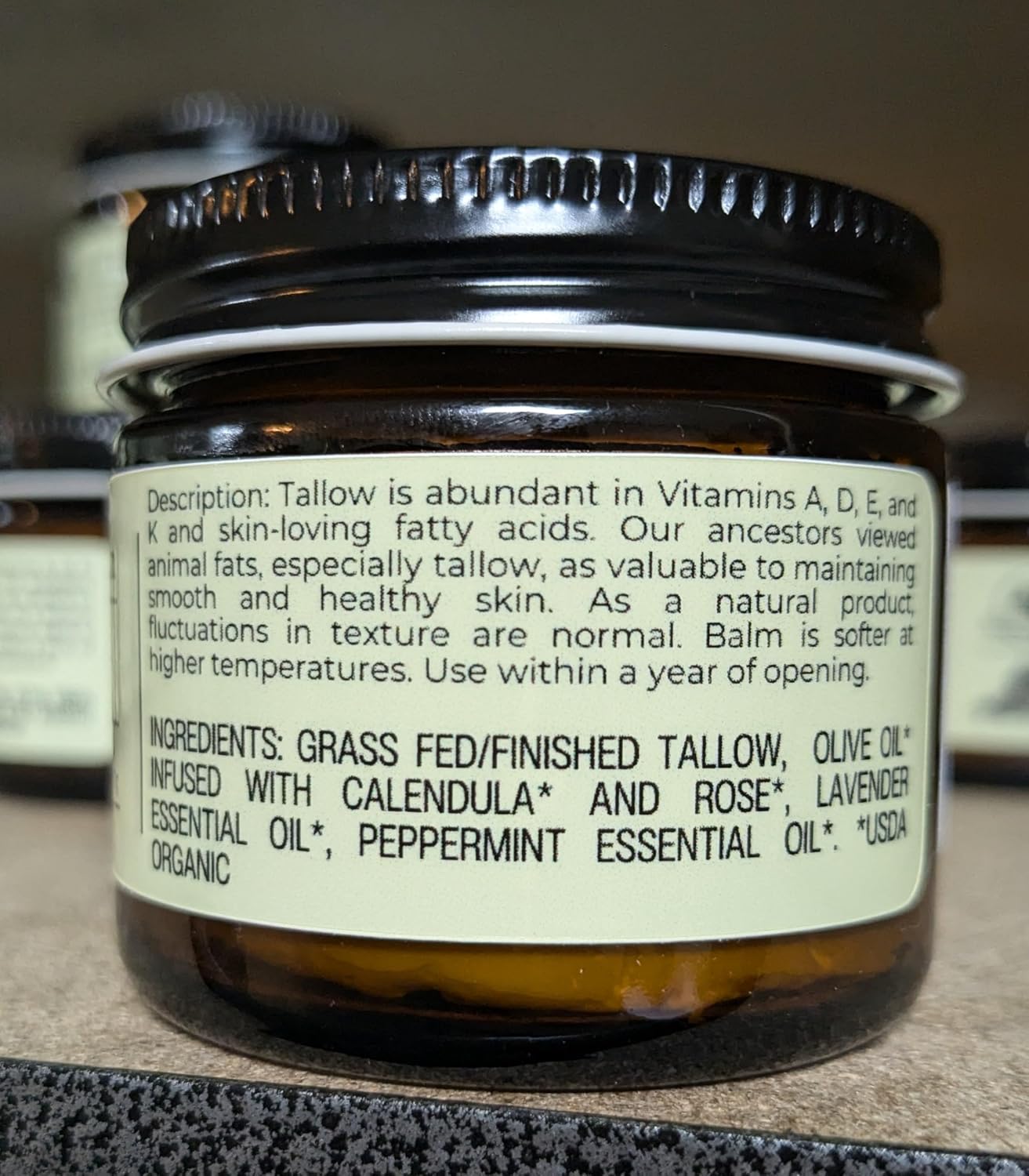 Handmade Coffee Vanilla Whipped Tallow Balm | Organic Body Butter - 1.3 Oz