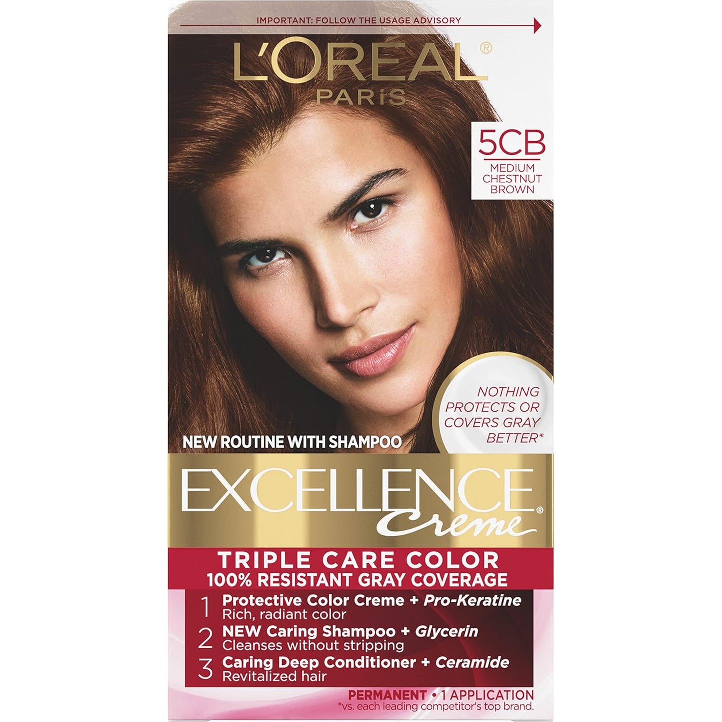 L'Oreal Paris Excellence 8G Medium Golden Blonde Hair Color | Gray Coverage, 8 Weeks