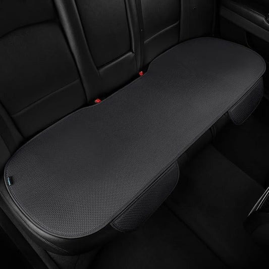 All Season Rear Bench Car Seat Covers Black - Breathable Car Seat Protectors with Anti Slip Bottom - Durable Auto Seat Cushions Universal Fit for Vehicles Cars SUV Trucks Size M
