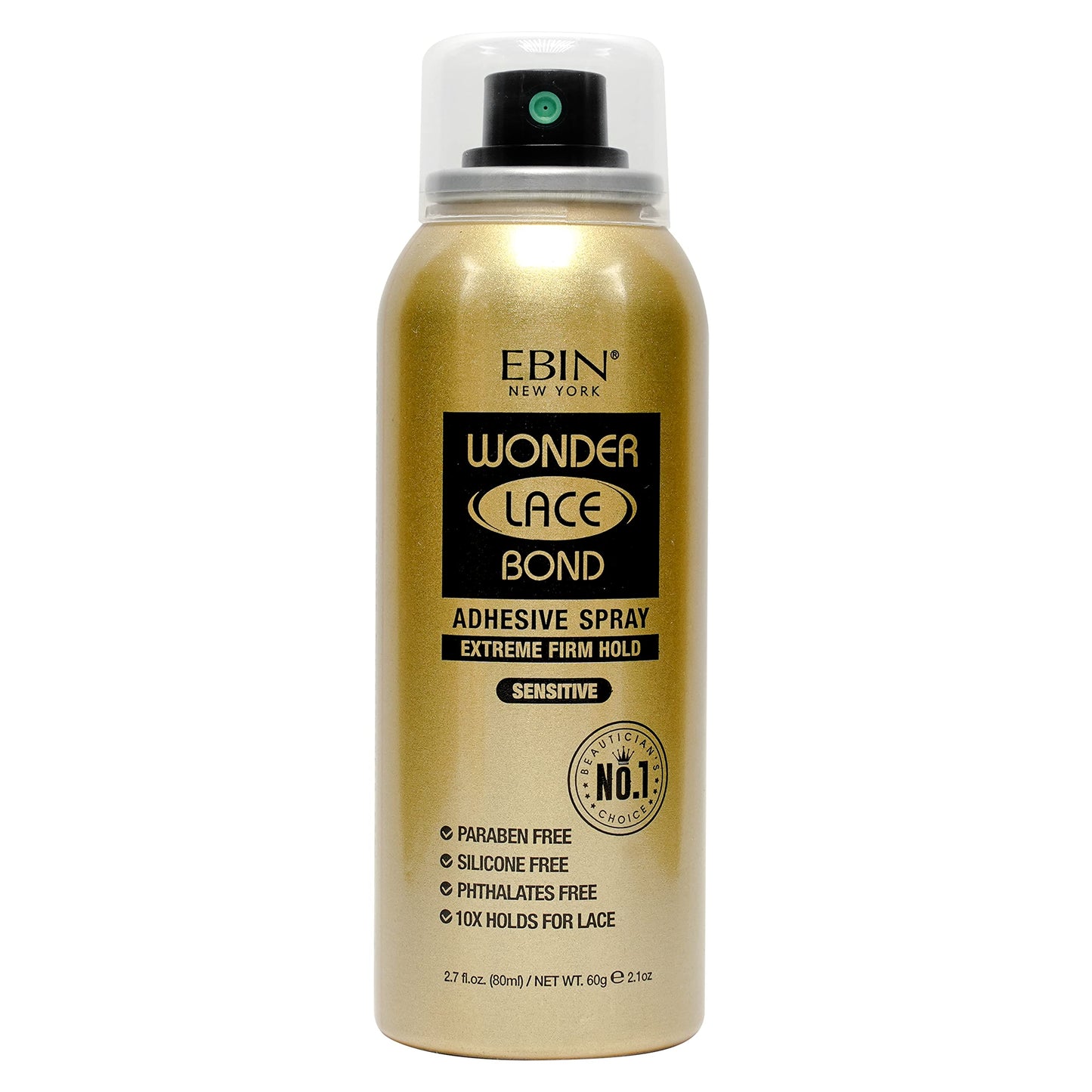 Wonder Lace Bond Adhesive Spray - Sensitive (Extreme Firm Hold), 2.7 Fl. Oz./ 80Ml | Fast Drying, No Residue, No Build Up, Power