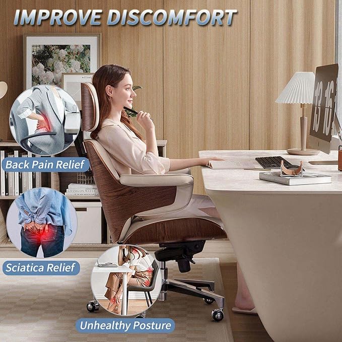 Wedge Car Seat Cushions for Driving, Adult Booster Seat Cushion for Car Truck Driver, Memory Foam Butt Cushion for Office Chair Wheelchair Home, Cloth Blue
