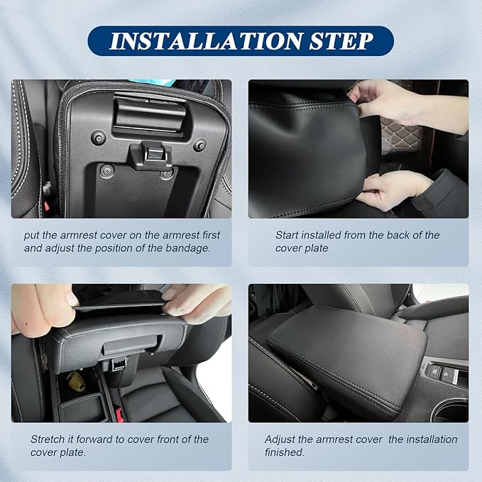 BIBIBO for 2024 2025 Honda Pilot Center Console Armrest Cover,Armrest Cushion for 2023 2024 2025 Honda Pilot Console Lid, Car Arm Rest Pad Seat Box Cover,Pilot Interior Accessories -with-pocket, black