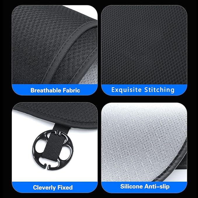 Front Car Seat Covers for Tesla Model Y Model S Model X Model 3 2017-2025 Breathable Interior Seat Cushion Protector All Season Protection Breathable (Without Logo)