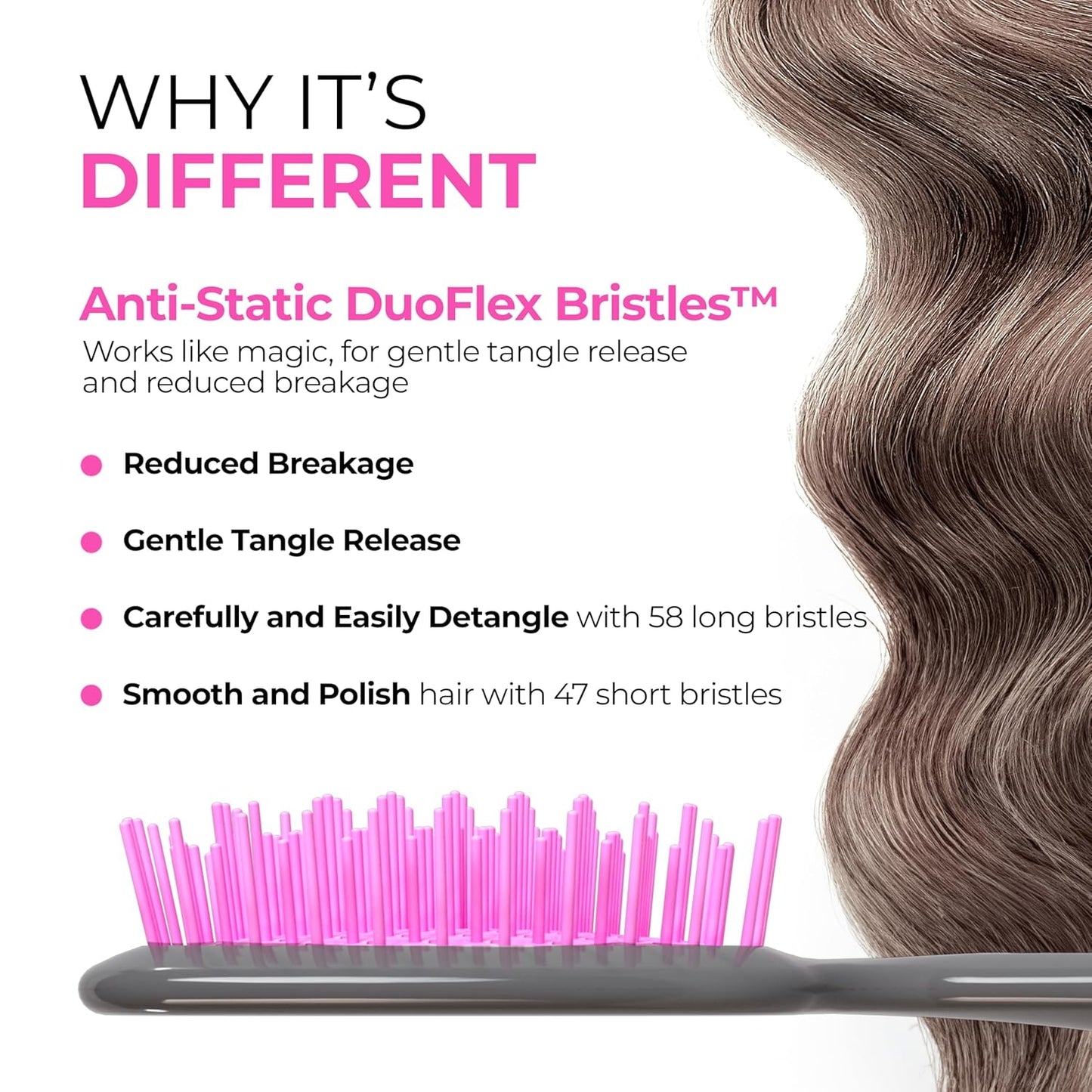 FHI Heat UNbrush Detangling Brush | Pain-Free for All Hair Types | Lightweight & Anti-Static