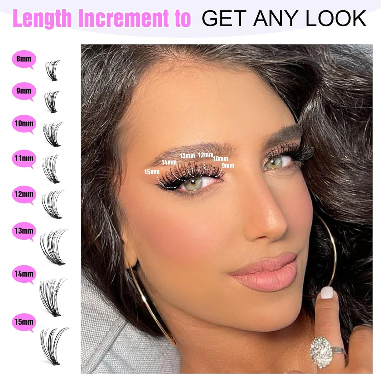 Pawotence DIY Lash Extension Kit | 280pcs 50D Individual Clusters 9-16mm