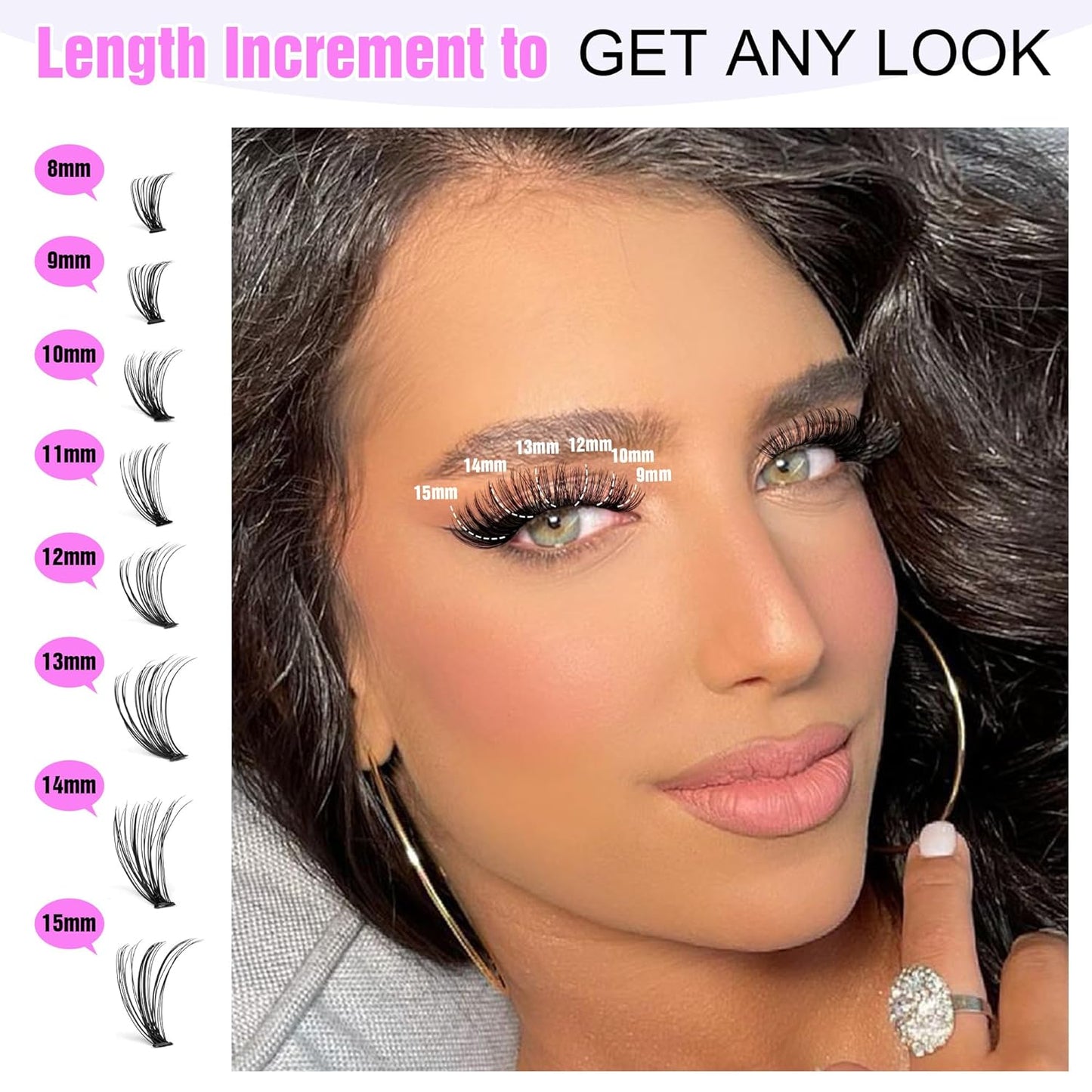 DIY Lash Extension Kit | 280pcs Brown 40D Clusters | 9-16mm Individual Lashes