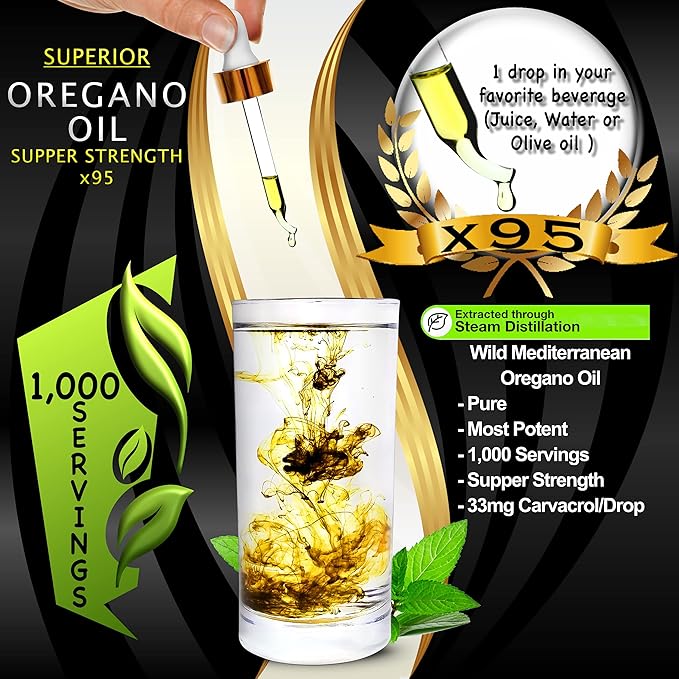 Fulvic Humic Acid Ionic Trace Minerals with Electrolytes Liquid Supplement Plus Oregano Oil Drops Super Strength More Versatile Then Oil of Oregano Softgels and Capsules