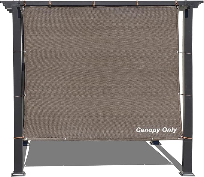 Alion Home Sun Shade Privacy Panel with Grommets and Hems on 4 Sides for Patio, Awning, Window, Pergola or Gazebo - Mocha Brown (10' W x 6' H)