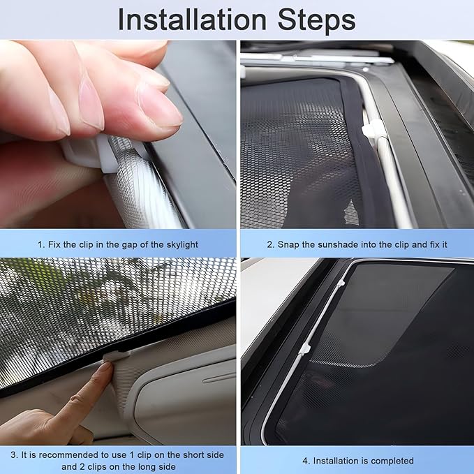 Glass Roof Sun Shade Compatible with Audi Q5 Accessories 2009-2017, Foldable One-Piece Sunshade Roof, Heat Insulation Sun UV Protection Car Sunroof Sunshade