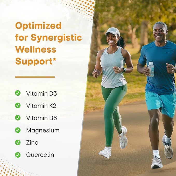Vitamin D3 K2 5000 IU 120 Capsules (Pack of 3)| with Zinc, Magnesium & Quercetin | 5000IU of D3, 120mcg K2 | Superior Absorption, Supports Natural Energy, Immune, Bone & Muscle Health for Men & Women
