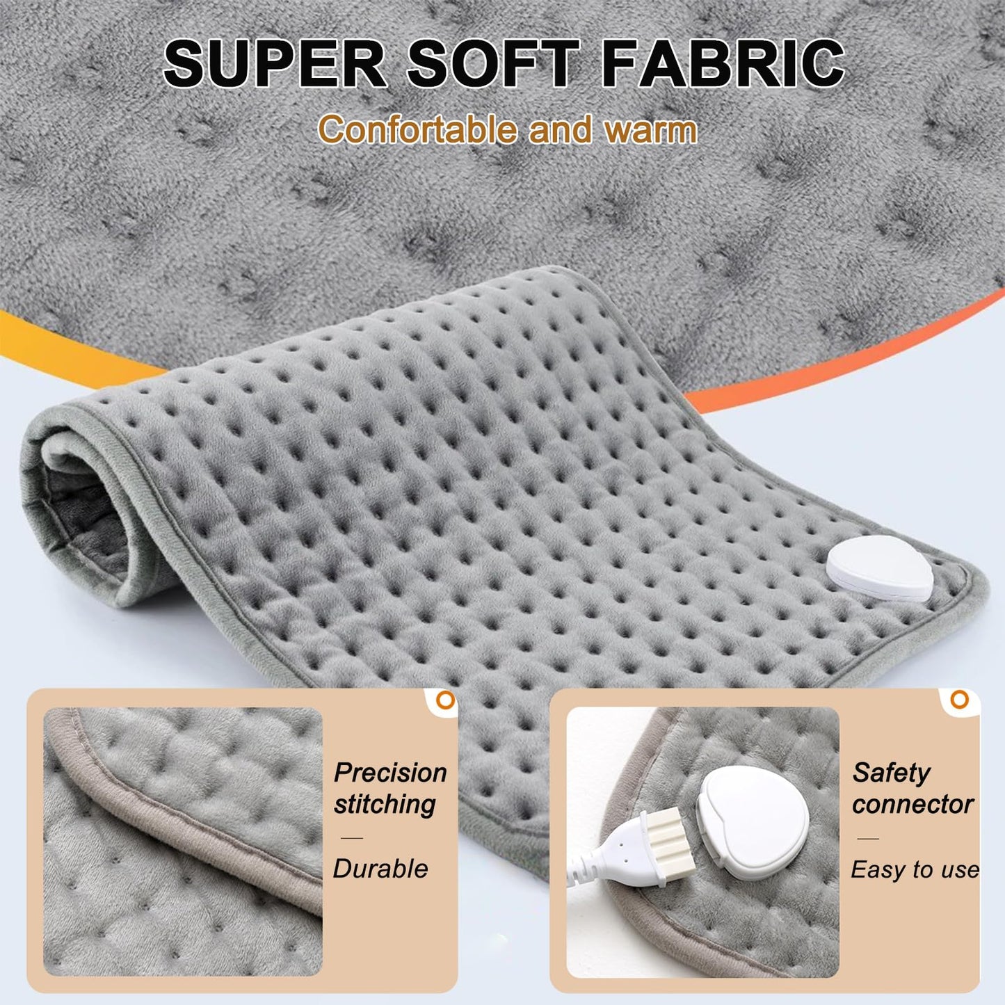 Large Heating Pad,TOPSOSO 20"x40" Extra Large Heating Pad for Back Pain Relief Electric Heating for Period Cramps Shoulders Pain Relief Moist/Dry Heat 10 Heat Setting Auto Shut Off Gift for Women Men